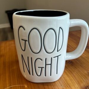 Rae Dunn White Mug with Black Interior - Good Night